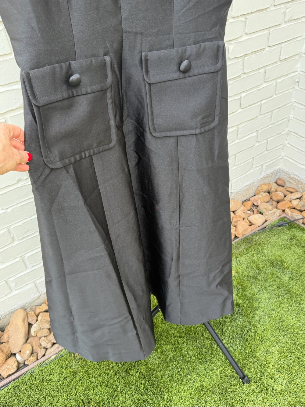 Tuckernuck Black Dupioni Helene Midi Dress NWT Size 10 Pocket Dress - Picture 13 of 15